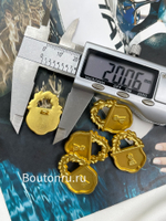 Пуговицы матовое золото Скиапар. "Замок"