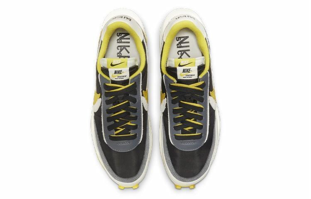 Кроссовки Sacai X Undercover X Nike Ldwaffle Black And Bright Citron