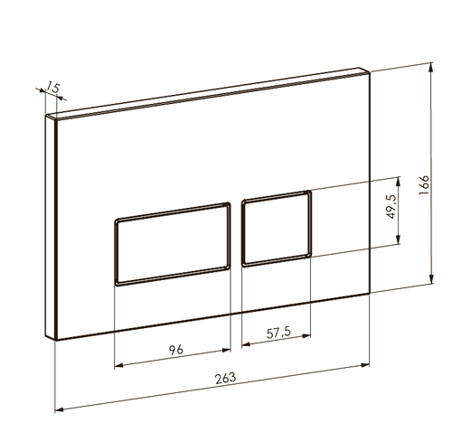 Кнопка для инсталляции Boheme, пластик Matt Gold
