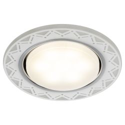 DK LD27 WH/WH Светильник ЭРА декор cо светодиодной подсветкой GX53, белый/белый