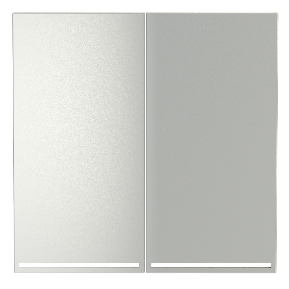 Клавиши для выключателя/переключателя двухклавишного с подсветкой, S70 (сталь)