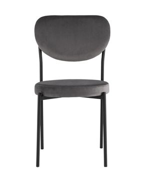 Стул обеденный Барбара велюр серый