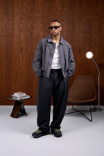 Куртка Nothomme Blue Monte Bent Knife Sleeve Workwear Turn-down Collar Jacket "Smoke Gray"