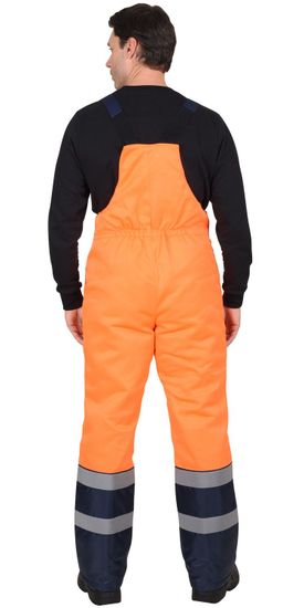 Костюм зимний "Сириус-Магистраль-3" полукомбинезон (оранжевый/синий)
