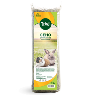 Сено луговое для грызунов и кроликов, 15л, серия Little Village, Triol