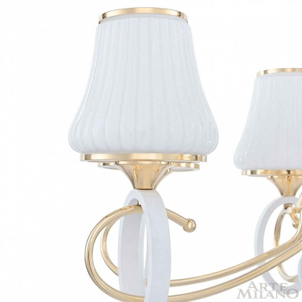 Подвесная люстра Arte Milano Florentia-2387 302387/8 Wh/Gd