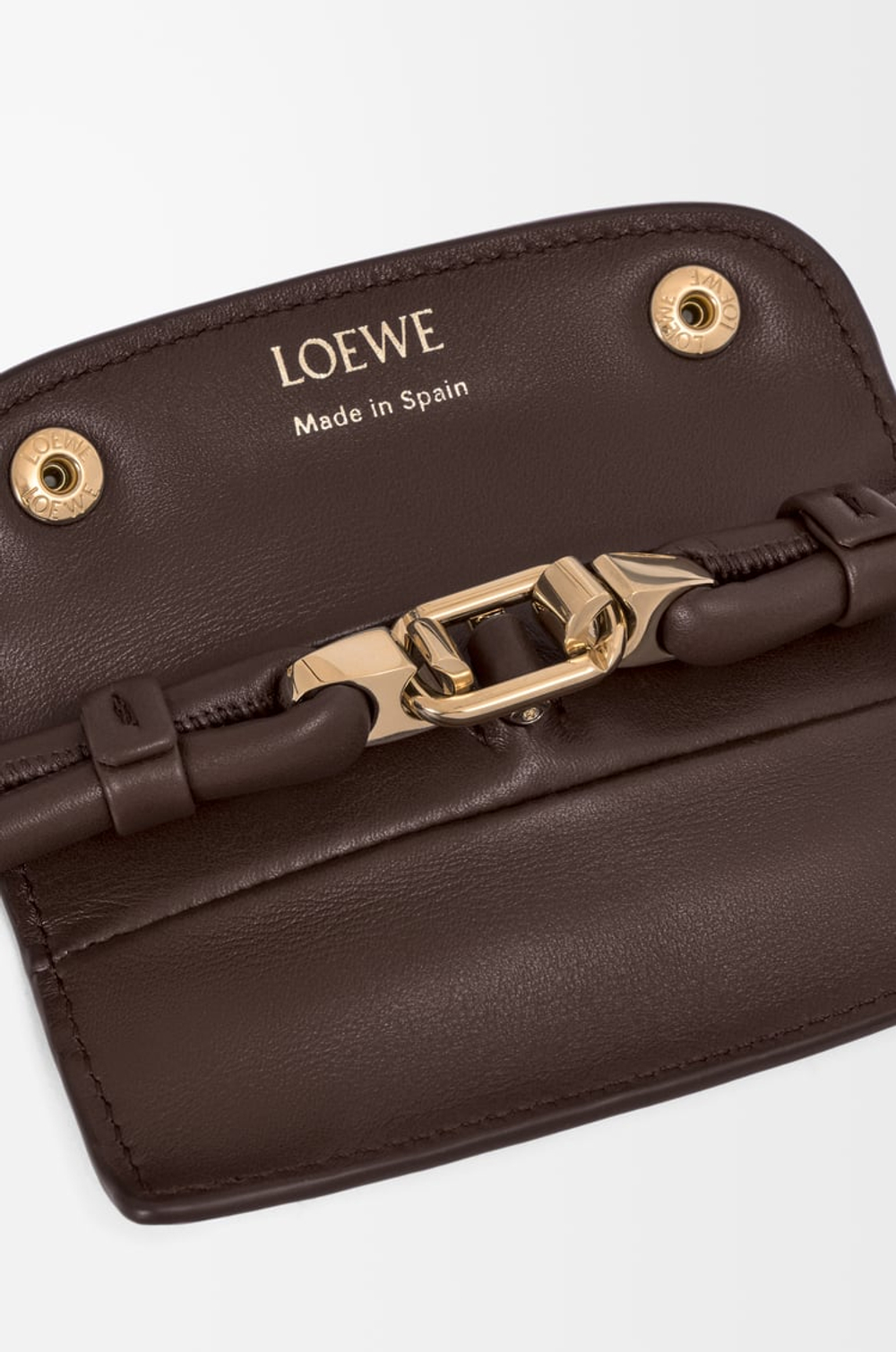 Loewe Маленькая сумка Madrid из мягкой телячьей кожи, темно-каштановый