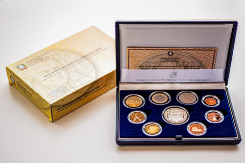 Italy 2005 Proof Coin Set "Federico Fellini" with 5 EUR Silver Coin "Republic"