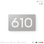 Номер на дверь 610, табличка на дверь для офиса, квартиры, кабинета, аудитории, склада, серая 120х70 мм, Айдентика Технолоджи