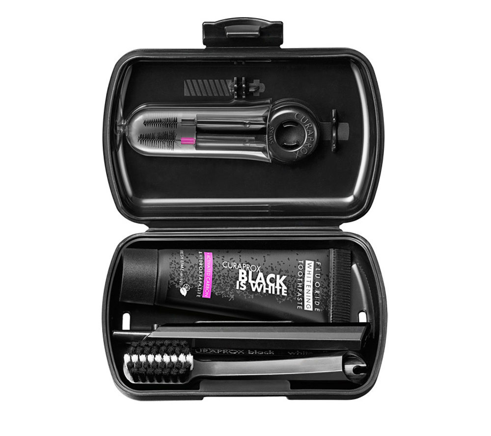 Набор дорожный Curaprox Black is White Travel set черный