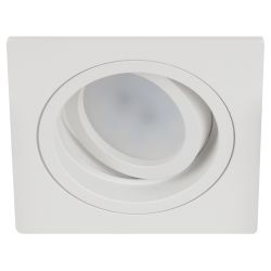 Встраиваемый светильник алюминиевый ЭРА KL85 WH MR16/GU5.3 белый | Алюминиевые встраиваемые светильники