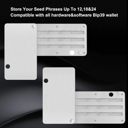 TANGXIA Crypto Steel Seed Storage Металлическое хранилище для сид-фразы криптокошелька (до 24 слов)