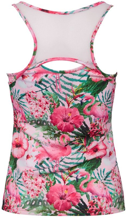 Топ теннисный Lotto Flamiflower Tank + Bra - print