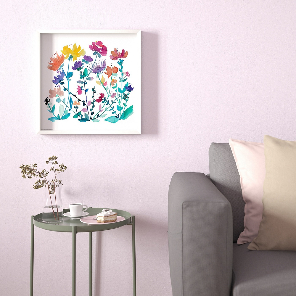 IKEA BILD  (ИКЕА БИЛД)  -  Плакат, полевые цветы, 50x50 см