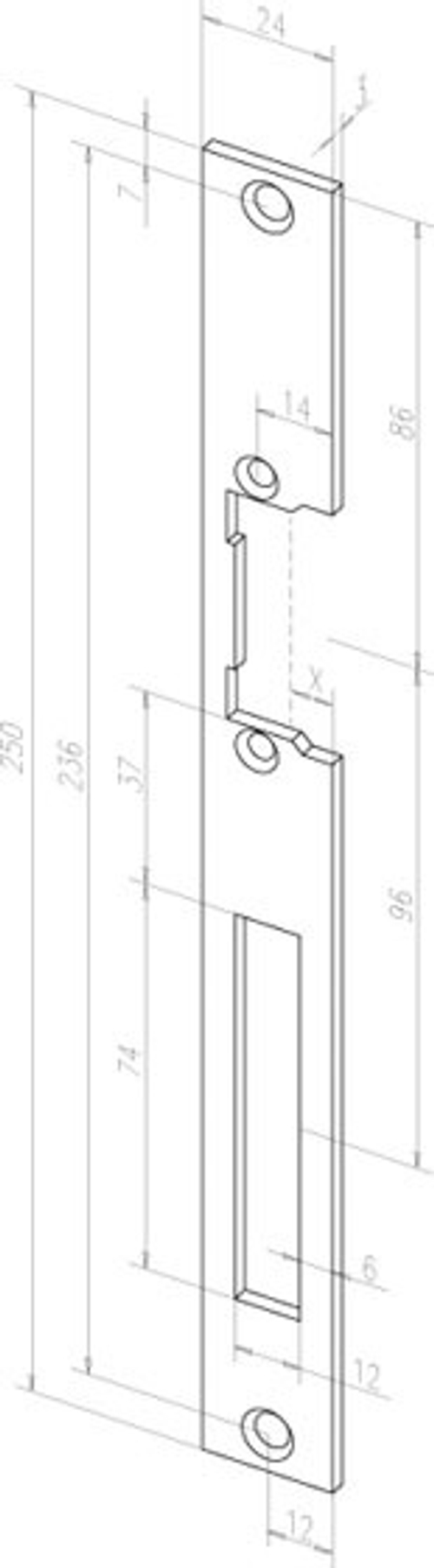 Плоская запорная планка 049