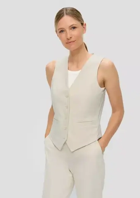 Приталенный жилет на хлопковом подкладе s.Oliver