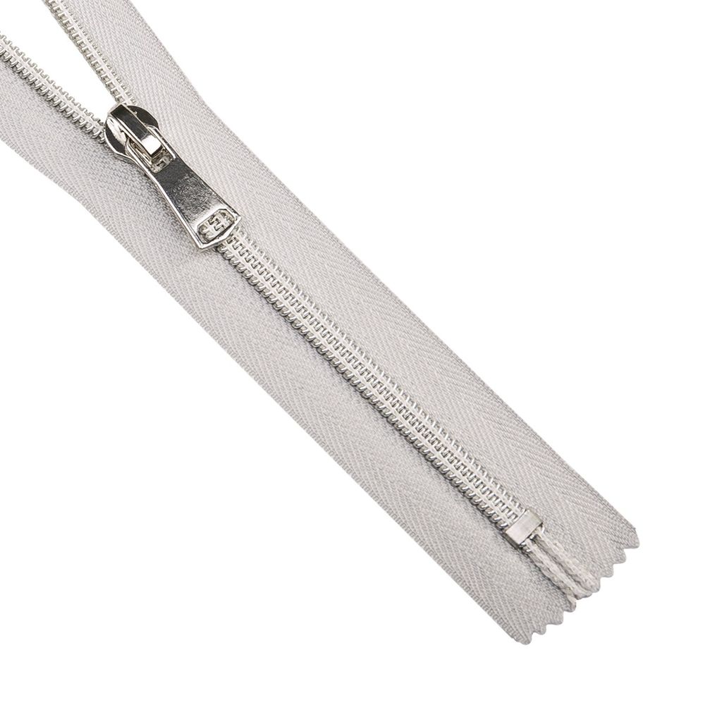 Молния спираль Т5, н/р, L 18 см, серый