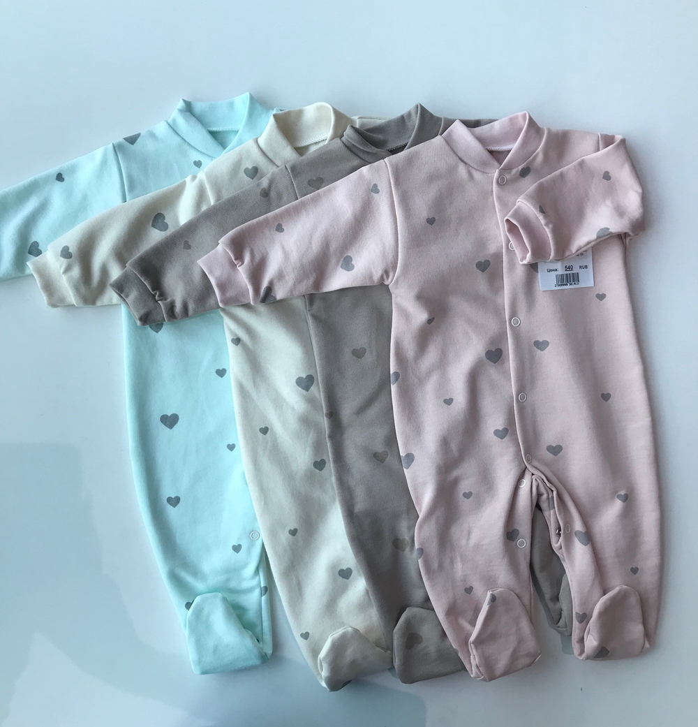 Комбинезон Сердечко (Малышеево) футер Арт: 0204Ф (Размер: 68)