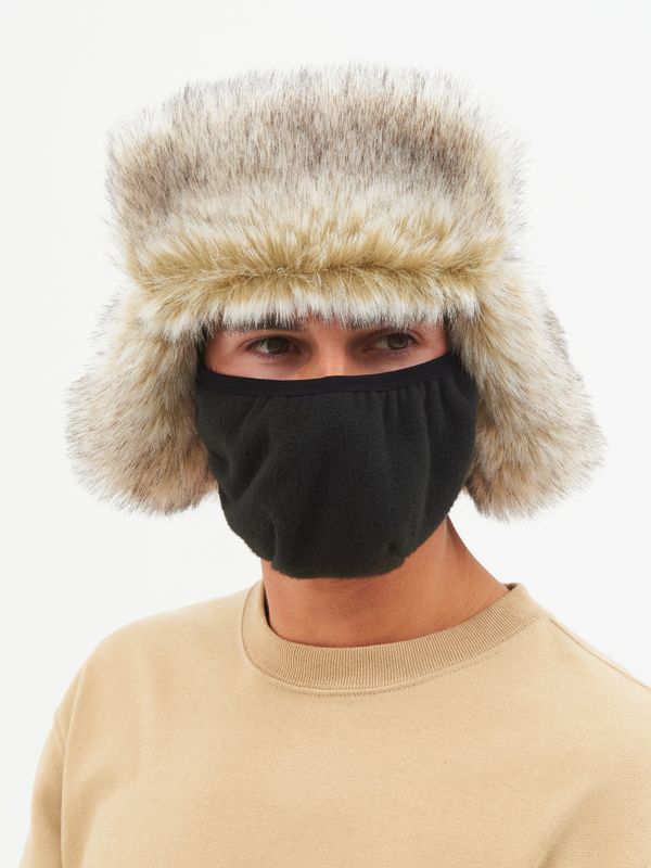 Шапка ушанка зимняя Горка-Люкс ткань Исландия цвет Серый