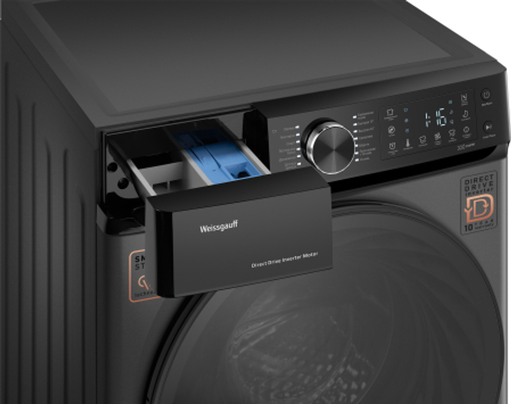Сушильная машина Weissgauff WM 59411 Direct Drive Inverter Steam Deep Grey