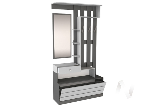 Центральная секция ЯПЦС-1 Прихожая Ямайка (графит серый/серый камень)