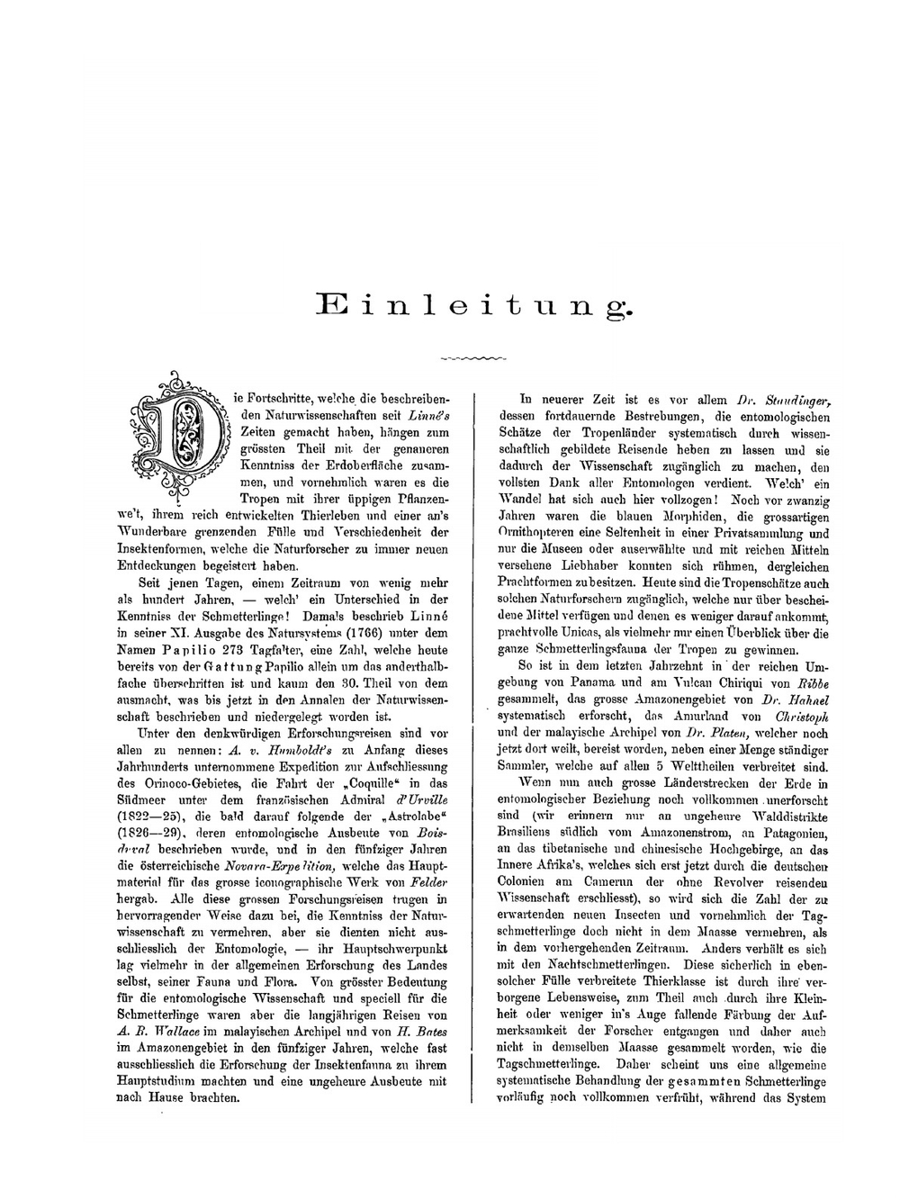 Exotische schmetterlinge. II Theil. Die Familien und Gattungen der Tagfalter | O. Staudinger; E. Schatz