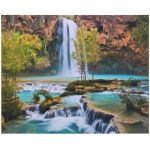 Алмазная мозаика на подрамнике с полным заполнением «МИР ЯРКИХ КРАСОК», райское место, 30*40см