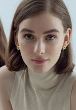 Серьги Атоллы мини с желтой позолотой