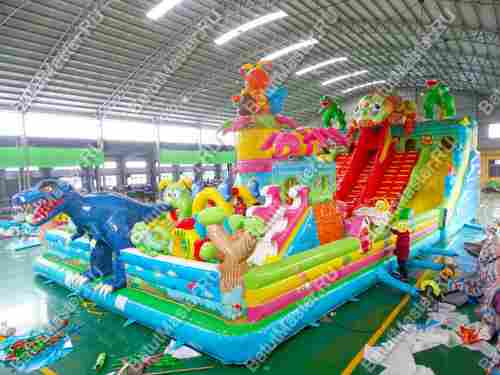 Мега-батут "Хамелеон и динозавры", 20*10*6 м