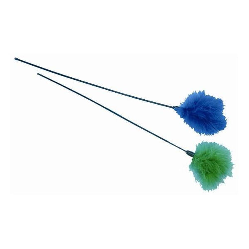 Игрушка д/кошек ДРАЗНИЛКА С ПУХОВЫМИ ПЕРЬЯМИ 59см