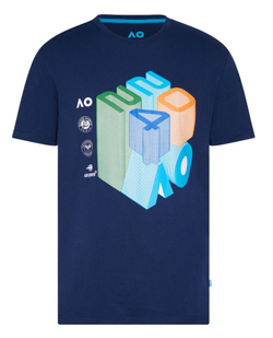 Мужская теннисная футболка Australian Open T-Shirt Grand Slam 2024 - navy