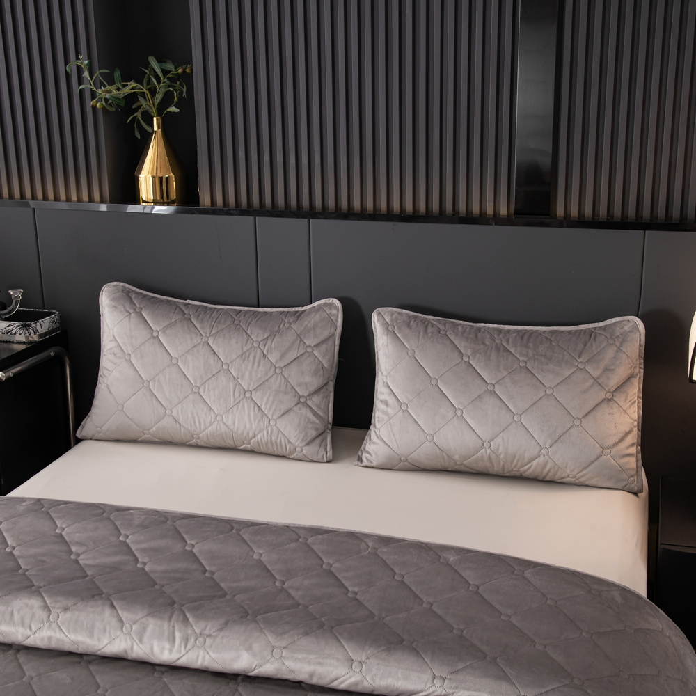 Велюровое покрывало ромб OVF042