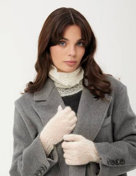 Перчатки ажурные ПЧ228-02 экрю