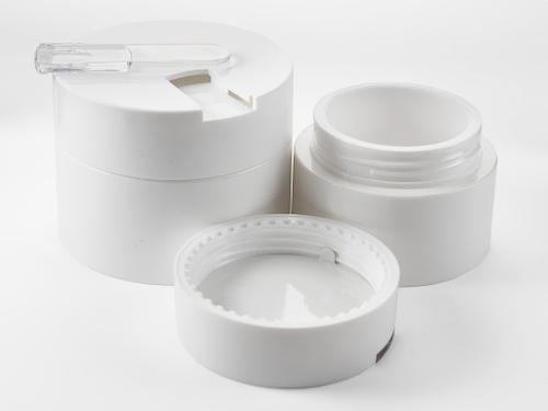 Банка с ложечкой белая, матовая