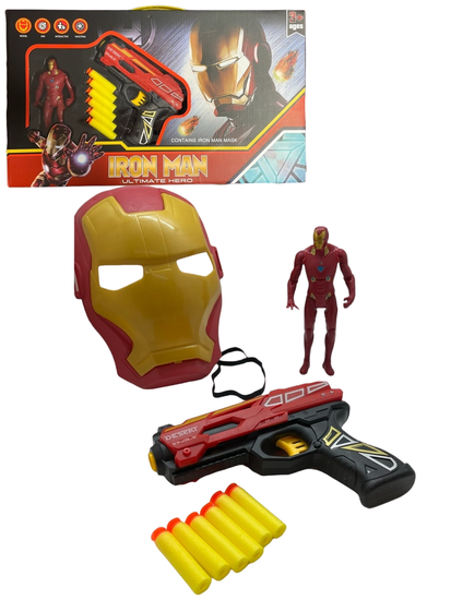 Игровой набор " Железный Человек " ( бластер, маска, фигурка )