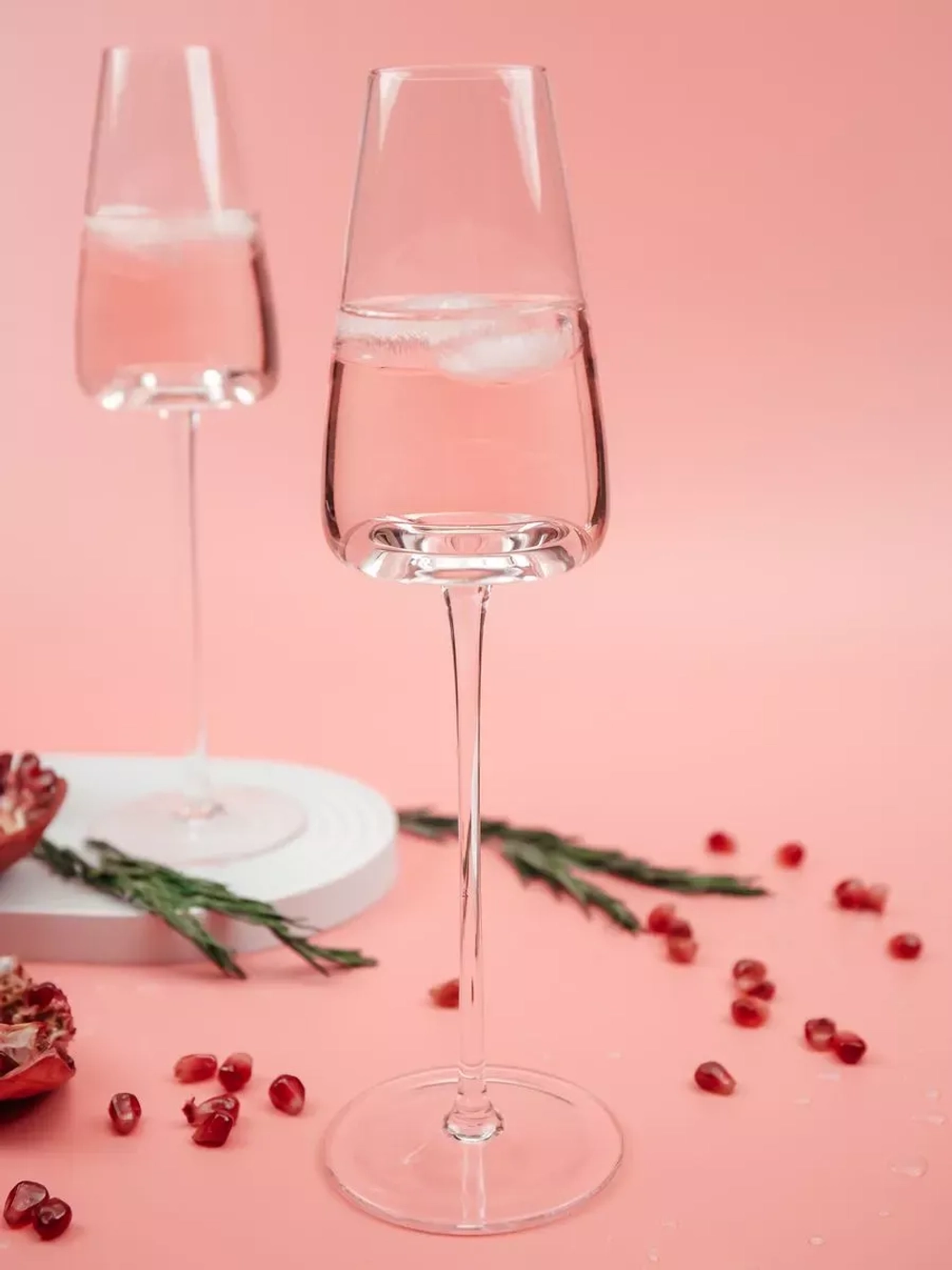 Бокал для шампанского на длинной ножке, 250 мл, 2 шт