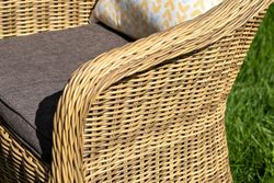 "Равенна" лаунж-зона из искусственного ротанга, цвет соломенный