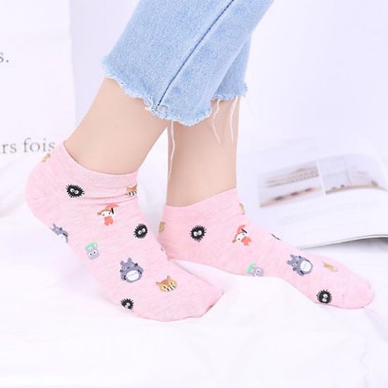 Носки укороченные "Мой сосед Тоторо", р-р 35-39 (розовый)