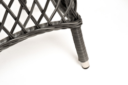 "Алиса" кофейный комплект из искусственного ротанга, цвет графит