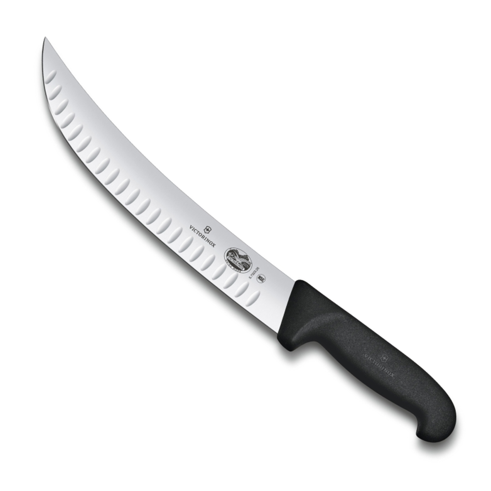 Нож Victorinox разделочный, лезвие 25 см прямое, черный