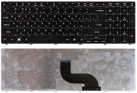 Клавиатура для ноутбука Acer Aspire 8935, 8940 Series (Плоский Enter. Черная)
