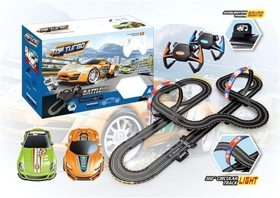 Автотрек 9,5м "Скоростной путь-16" свет/звук, 2маш,2пульта, адаптер