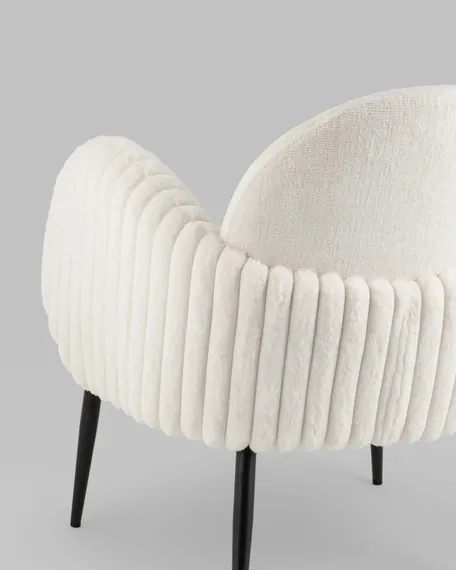 Кресло Wave Stripes, белое букле