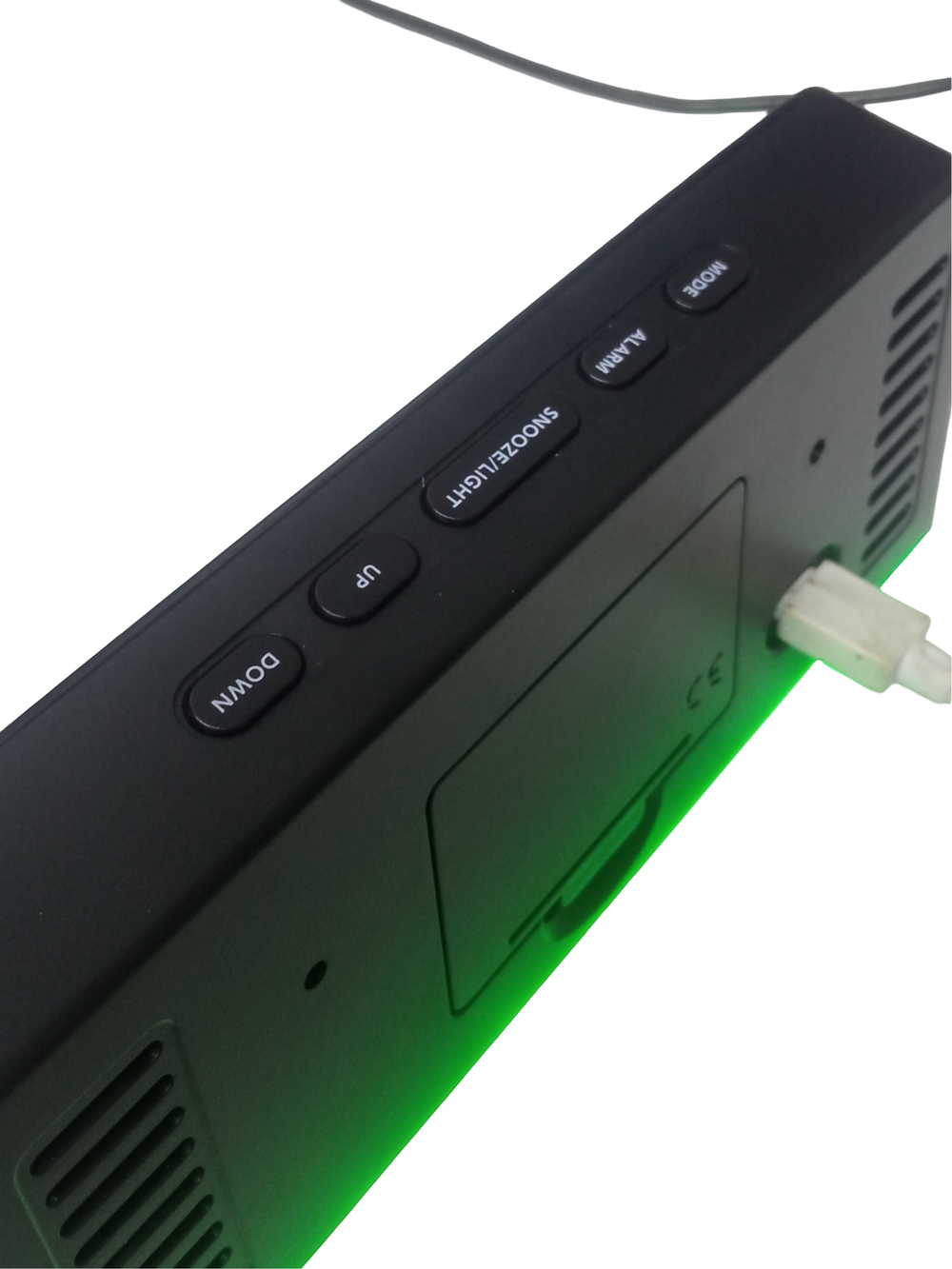 Часы-будильник настольные LED GH8033 White&Green