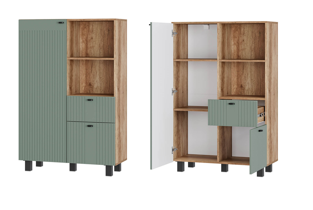 Шкаф Олива ШК-16 Дуб каньон/эвкалипт софт MF12