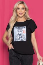 Футболка "Vogue" (черная) Б8522 LT Collection