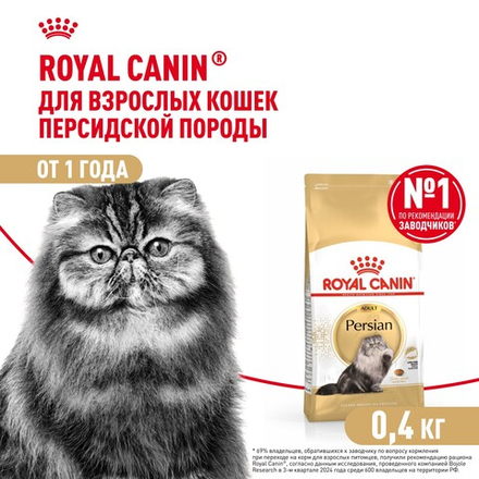 Royal Canin Persian Adult Персиан Эдалт Корм сухой для взрослых кошек породы персидская от 12 месяцев 400г