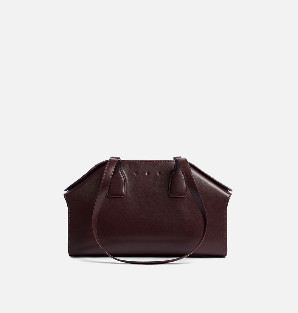 Сумка из натуральной кожи CONTOUR M WINE
