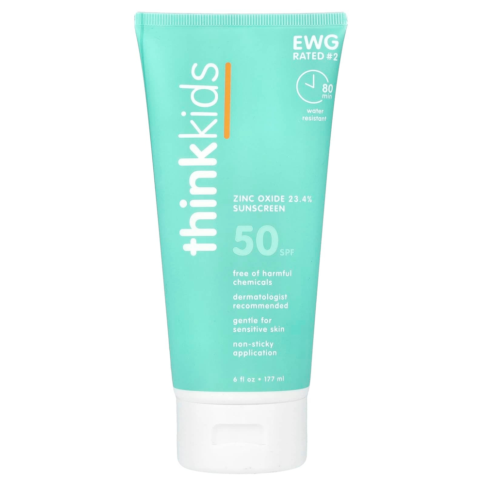 think, Thinkbaby®, солнцезащитное средство с оксидом цинка, SPF 50, 177 мл (6 жидк. унций)