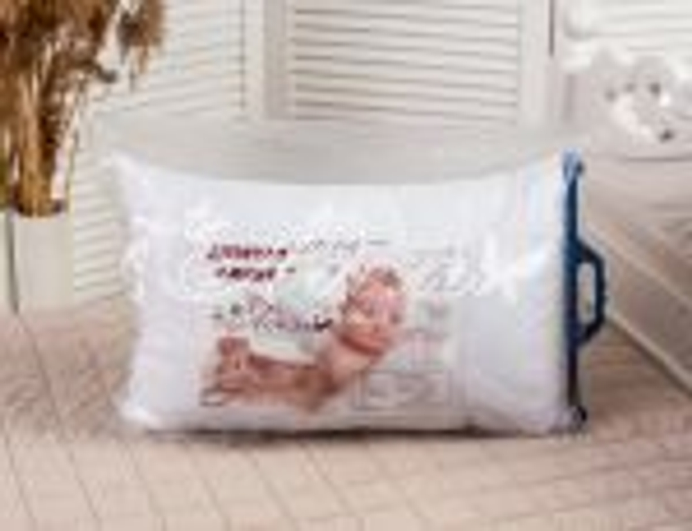 Подушка "Файберфлекс" микрофибра(бел) 38*58 (300г)файберфлекс,х/б кант,пакет с пл.ручкой